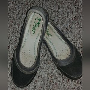 El Naturalista canvas+leather flats